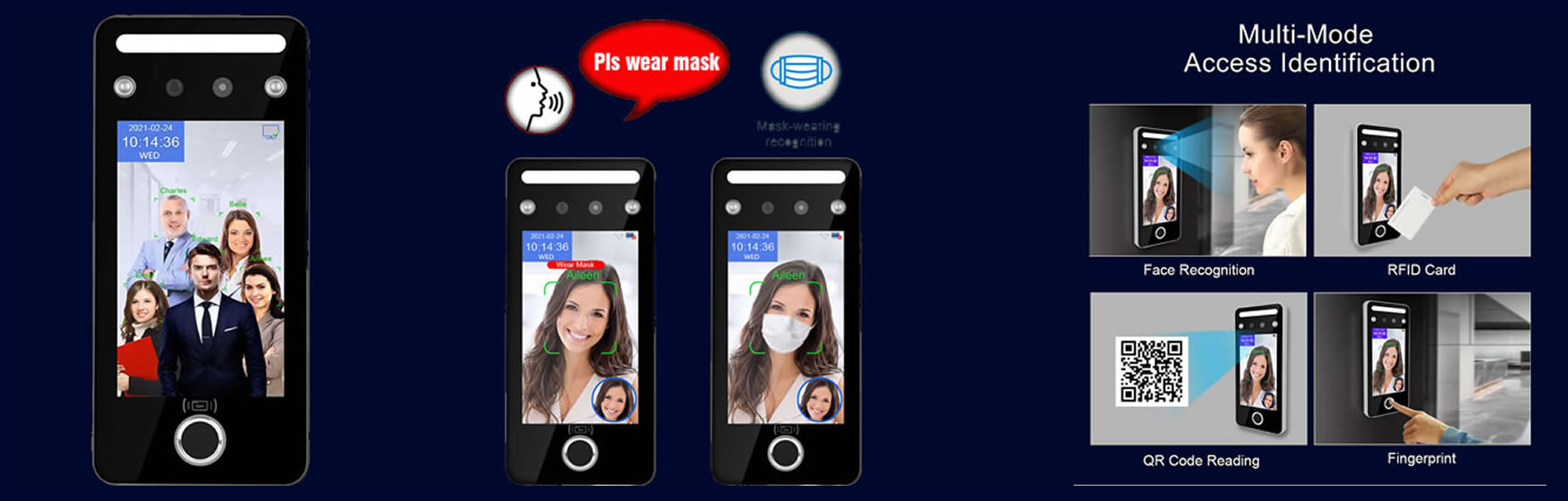 AI07F Dynamic Facial and Fingerprint Recognition System Terminal banner